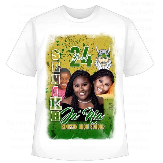 Custom Grad Center Print T-Shirt Custom Grad Center Print T-Shirt