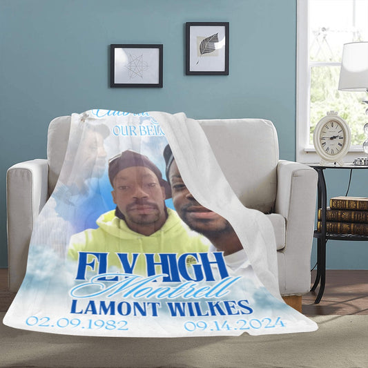 Custom Memorial Ultra Soft Micro Fleece Blanket Custom Memorial Ultra Soft Micro Fleece Blanket