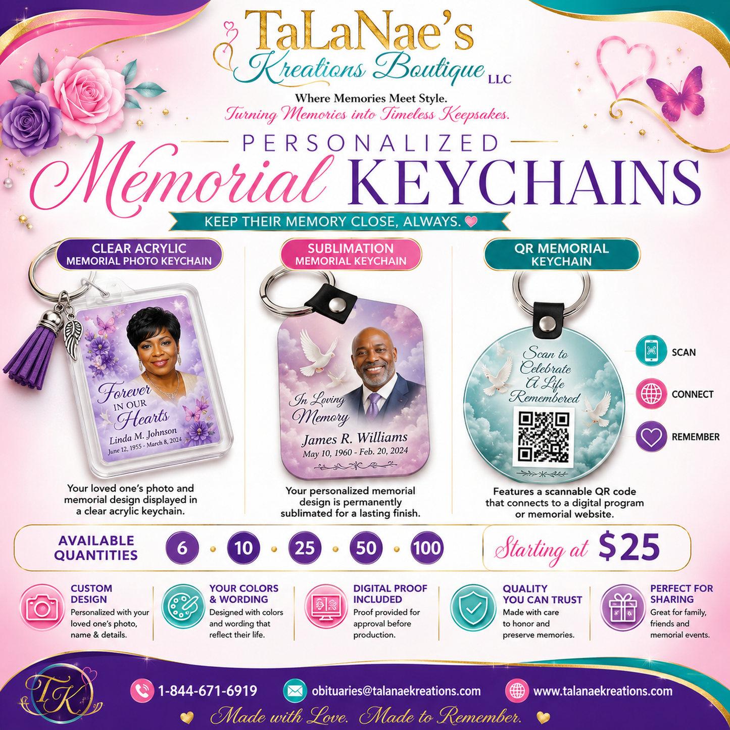 Personalized Memorial Keychains