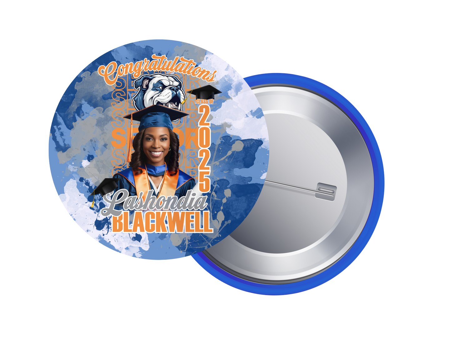 Customized 3 inch Graduation Buttons