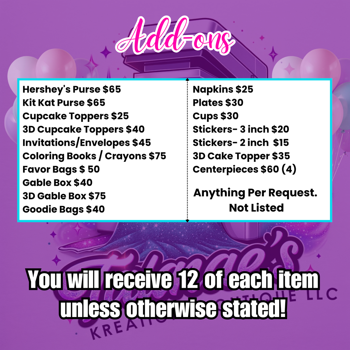 Custom Party Favor Bundle – Personalized Treats for Any Celebration