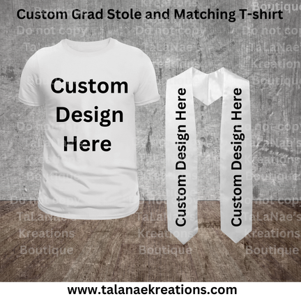 Custom Graduation Stole and Matching T-Shirt