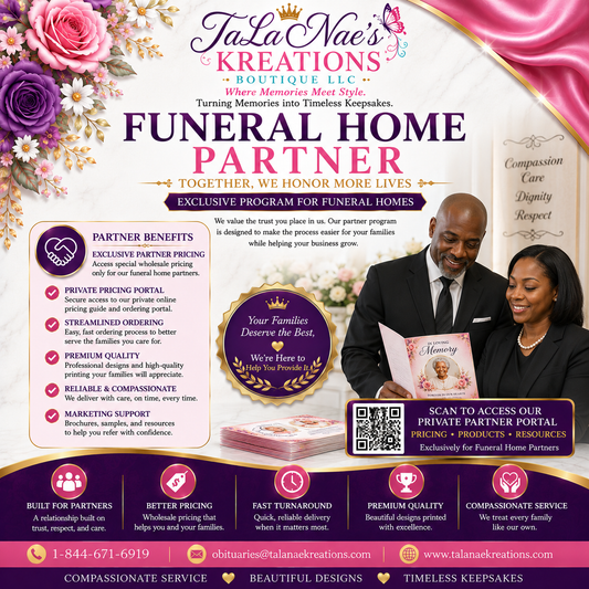 Funeral Home Partner - Custom Funeral Programs