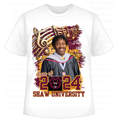 custom center print graduation shirt