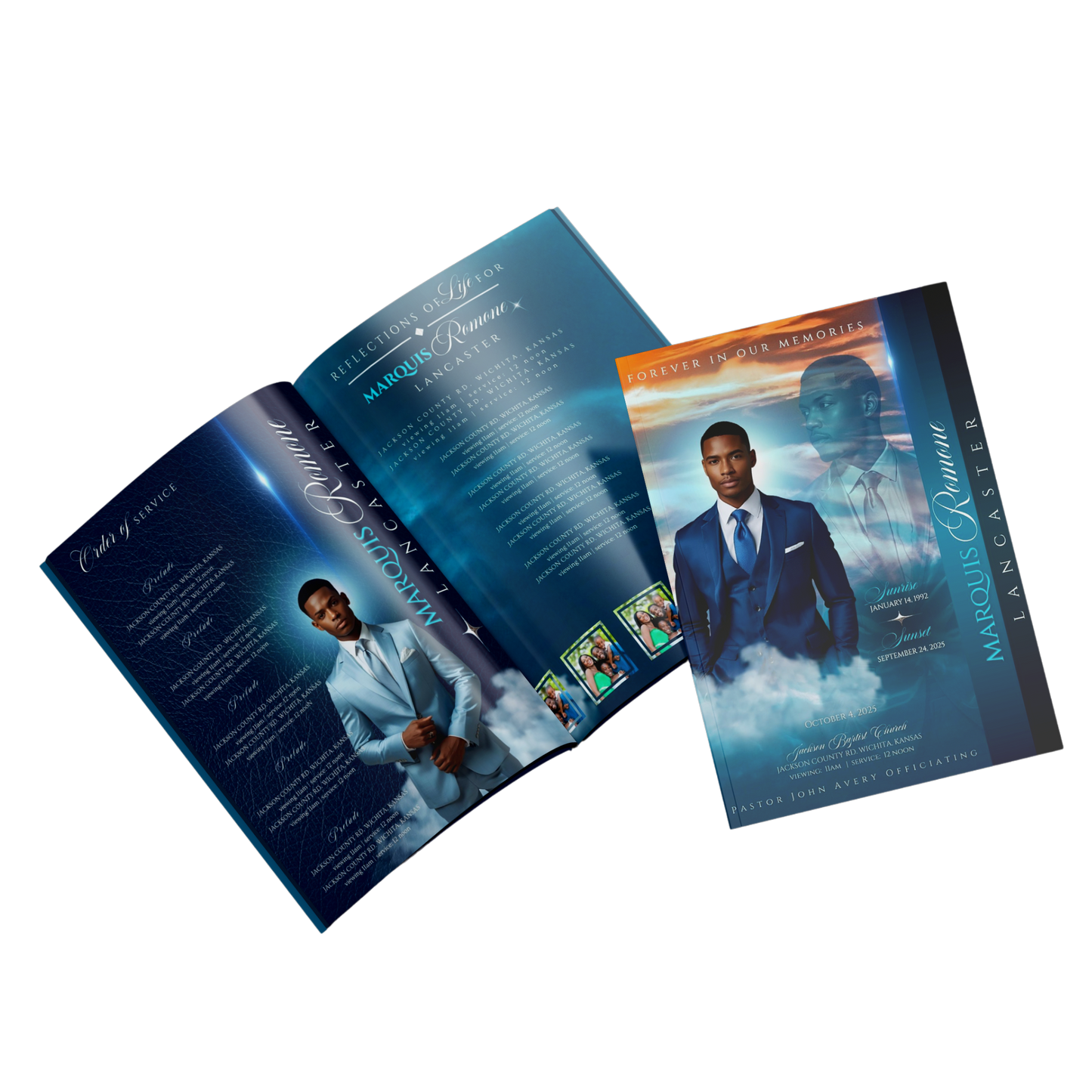 Custom Bifold Funeral Program – (Design & Print)