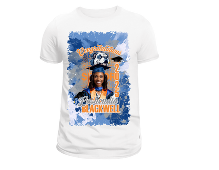 Custom Grad Center Print T-Shirt