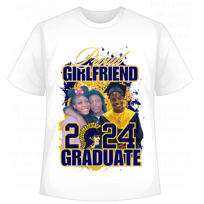 Custom Grad Center Print T-Shirt